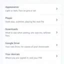 getaload on a narrow screen: settings list with bottom navigation