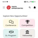 Youth Opportunities categories: conference, competition, fellowship, scholarship and more